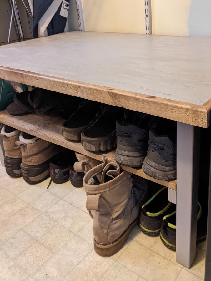 Bench with shoe storage Bench with shoe storage
