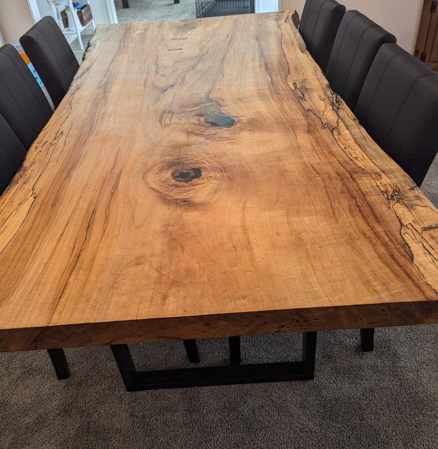 Silver Maple dining table. Silver Maple dining table.